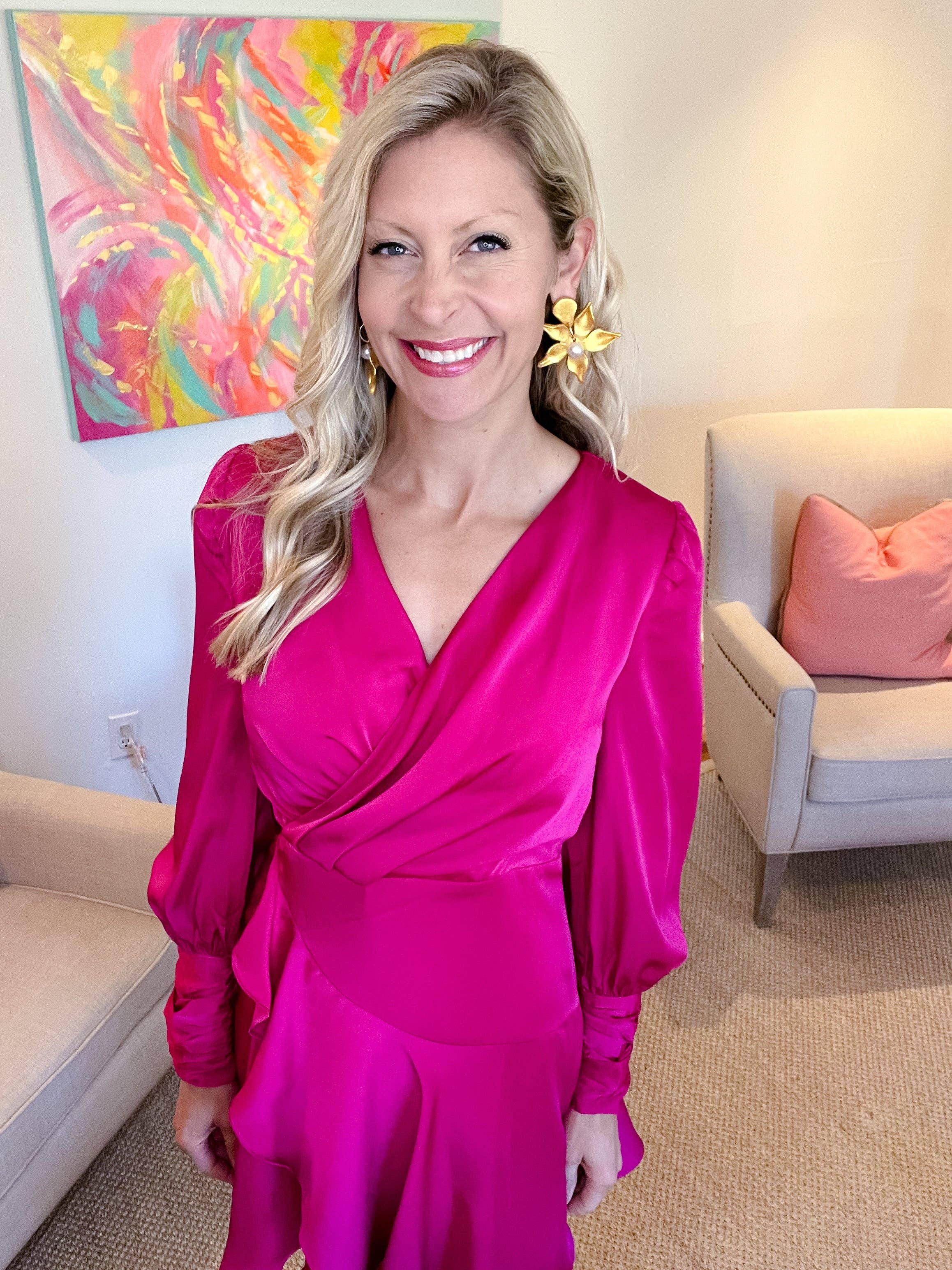 Hidden Truth Jewelry - Wholesale Dangle Earrings - Stargazer Lily & Pearl Dangles1