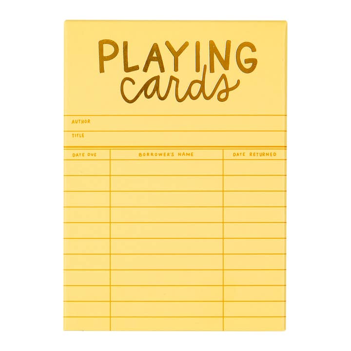 Pippi Post - Wholesale Playing Cards - Yellow Library Card Deck Of Playing Cards7