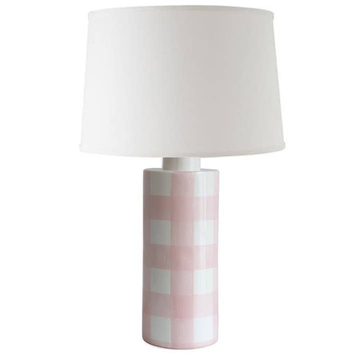 Lampada a colonna a quadretti rosa per la vendita all'ingrosso da parte di Lo Home | Ruby Clay