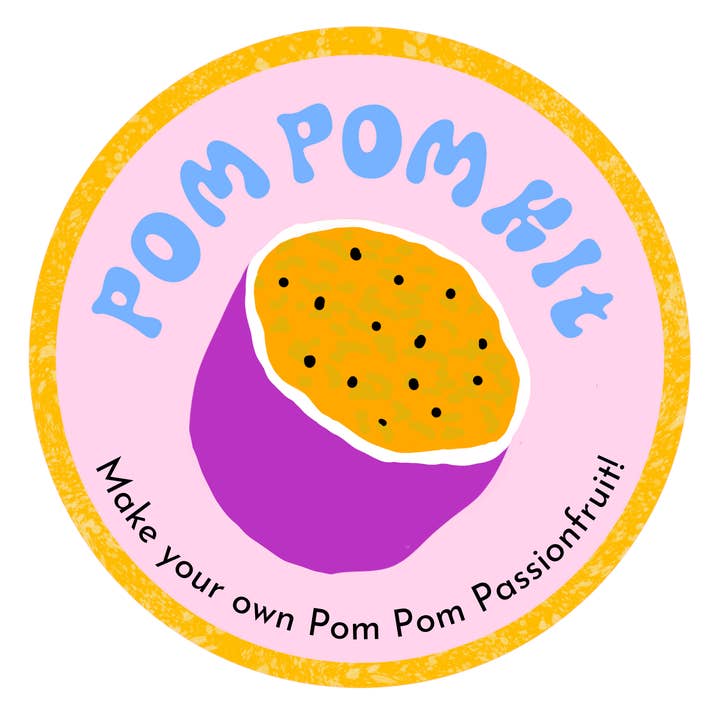 Passionsfrukt Pom Pom DIY-kit för wholesale av Fat Pom Poms