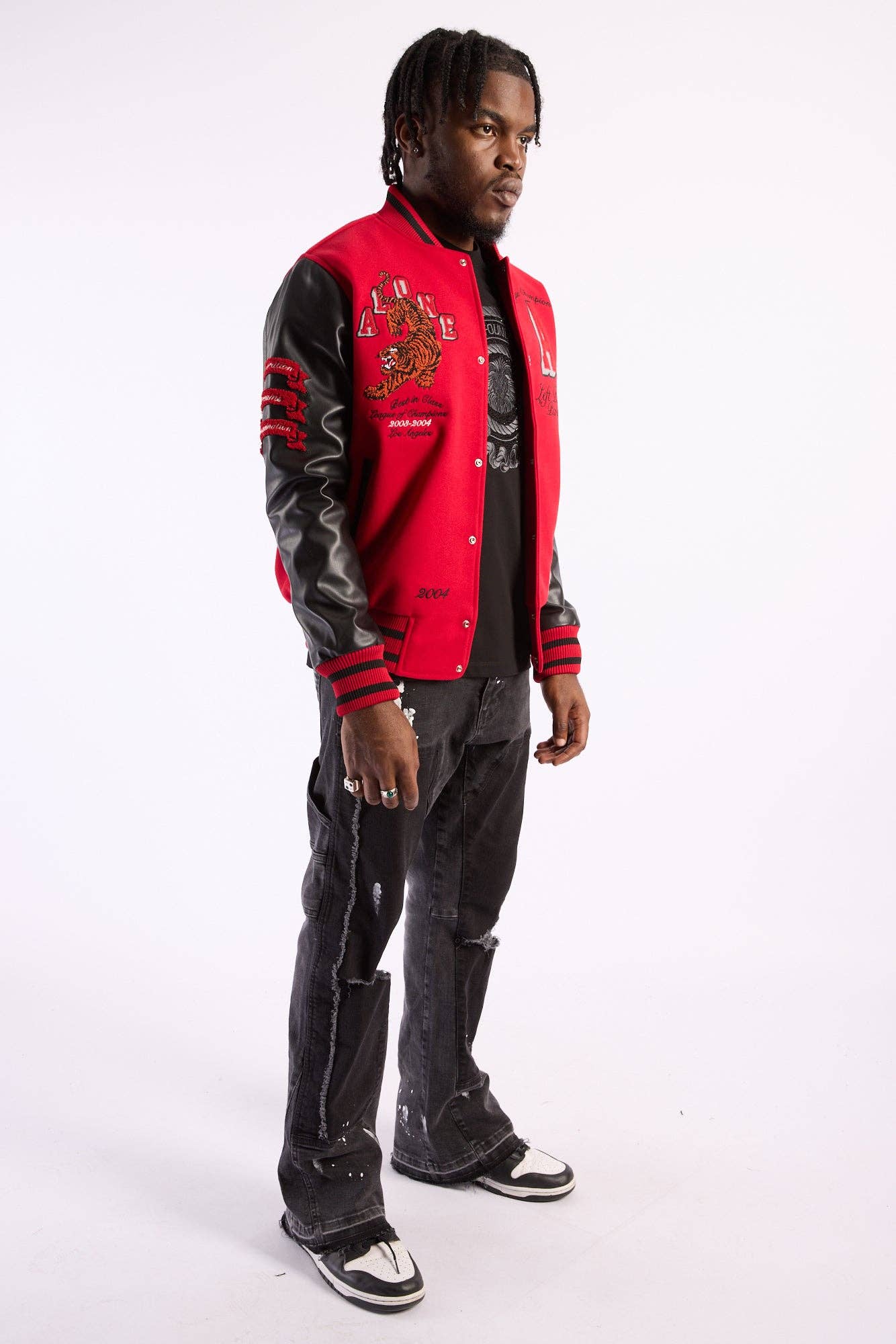 LEFT POINT – Casaco de equipa universitária/basebol - Homem por atacado – CASACOS UNIVERSITÁRIOS TIGRE9