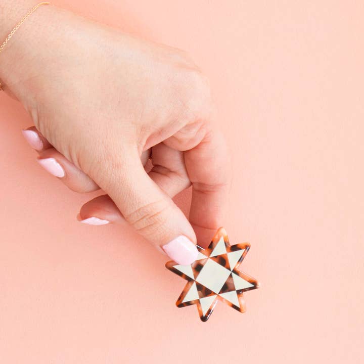 Sarah Hearts - Wholesale Hair Clip - Women's - Quilt Star Hair Clip