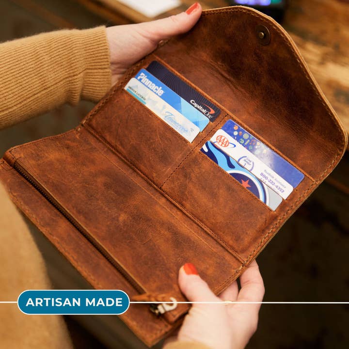 Reina Wallet | Leather Goods | Artisan Made | Ethical for wholesale by Lazarus Artisan Goods