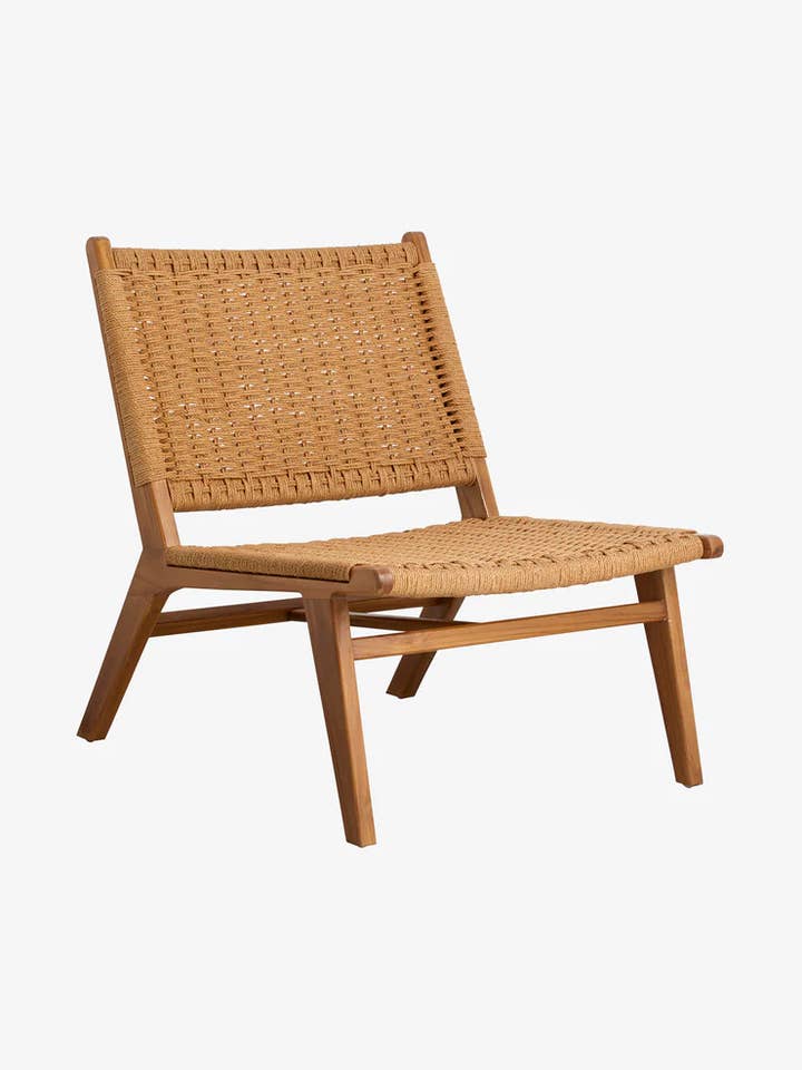 Club Lounge Chair, Teak/Weaving for wholesale by Nordal