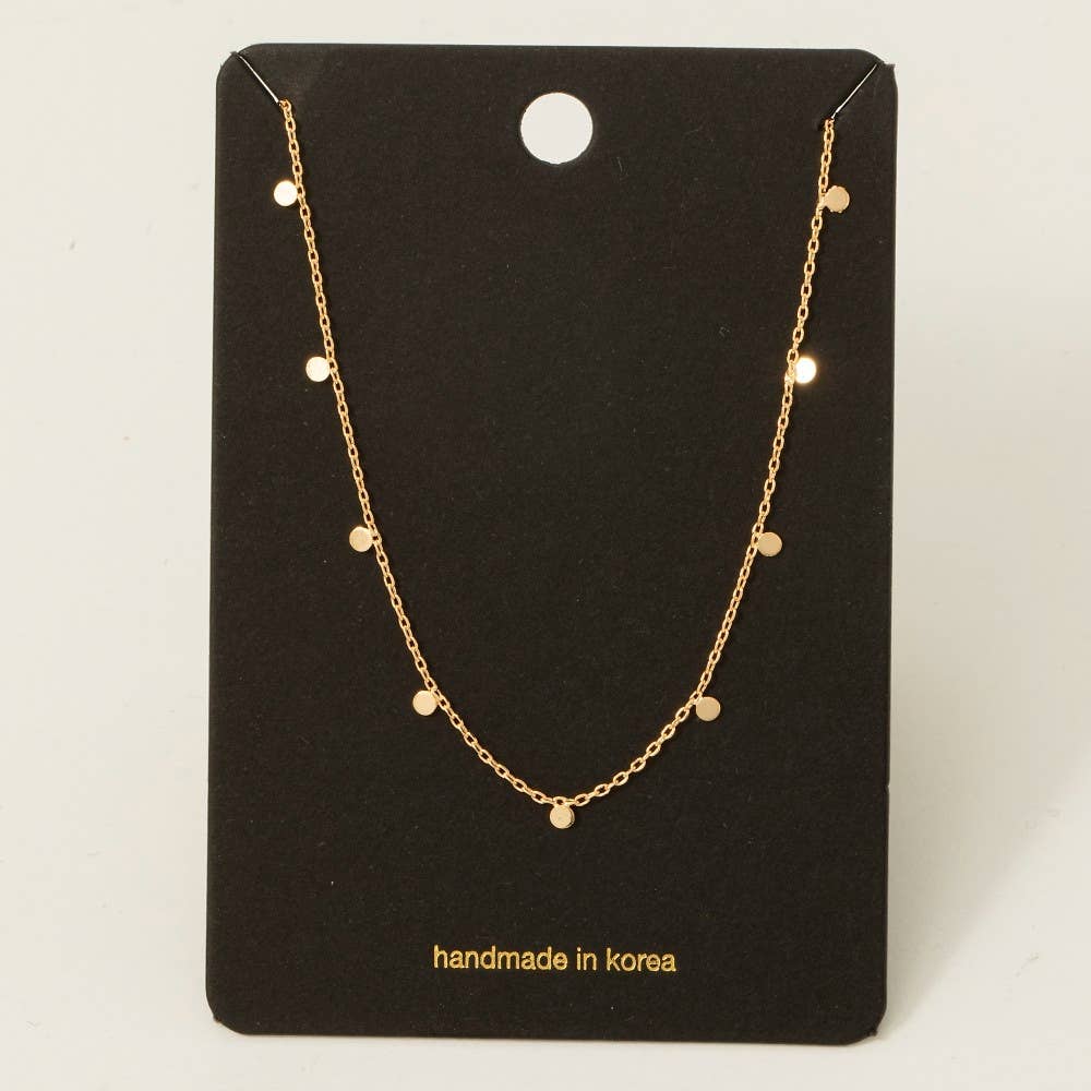 Fame Accessories - Vente Colliers à pendentif - Collier Station Mini Disque Délicat1