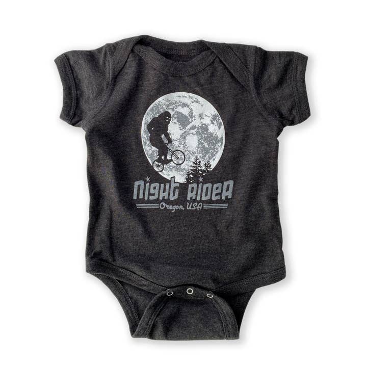 Night Rider Oregon Bigfoot | Infant Bodysuit for wholesale by Little Bay Root