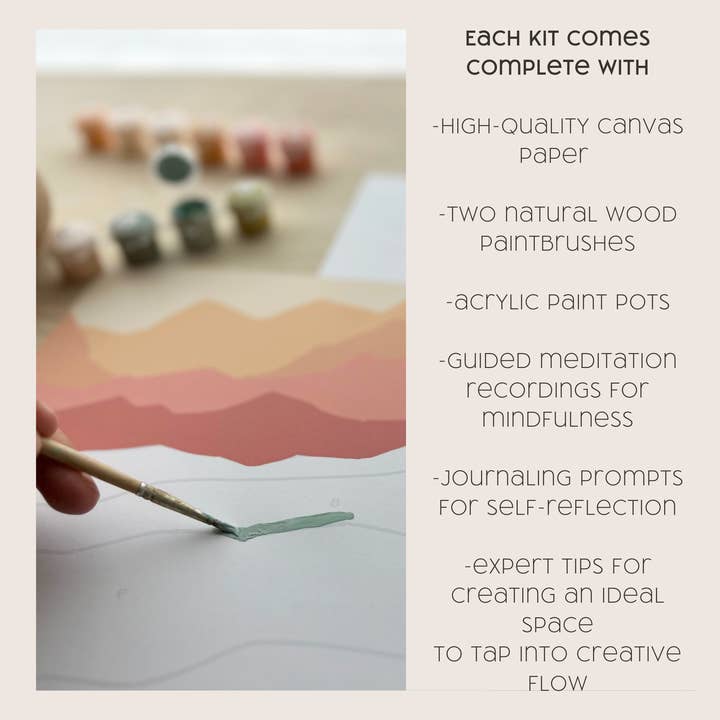 Breathe People - Wholesale DIY Craft Kit - Night Mushrooms Meditative Art Paint by Number Kit