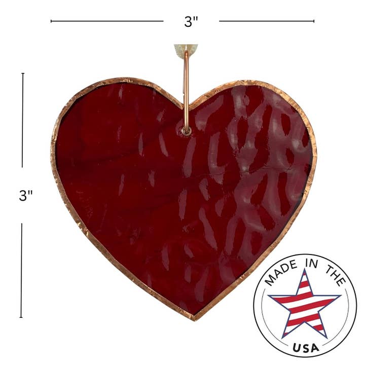 The Grandparent Gift Co. Inc. - Wholesale Ornament - When A Cardinal Sings Memorial Stained Red Glass Heart 4900