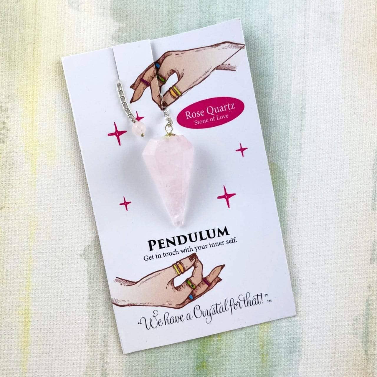 Rock Paradise - Vente Pierre et cristal de spiritualité - Pendule en pierre de cristal à 7 pierres sur chaîne – Guérison spirituelle2