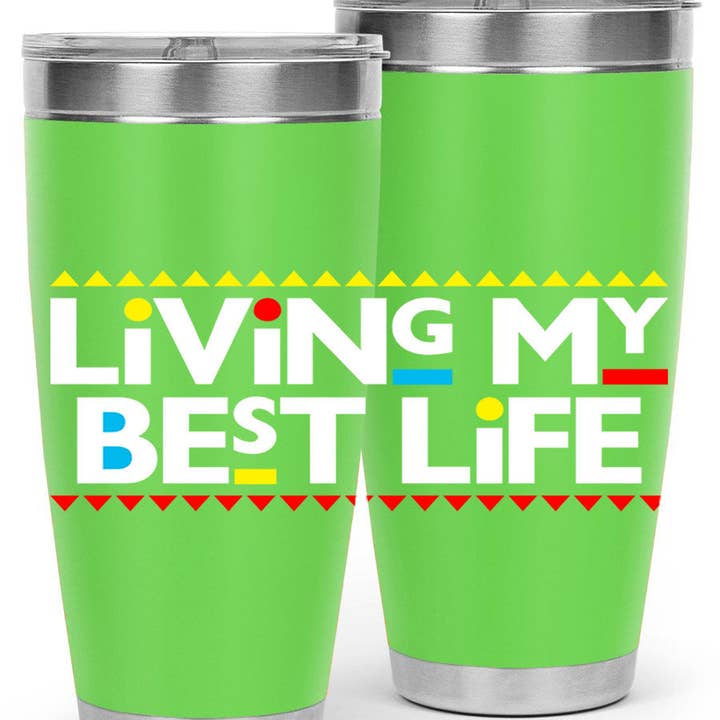 living my best life 97#- black words phrases- Cotton Tank for wholesale by Mugs R Us