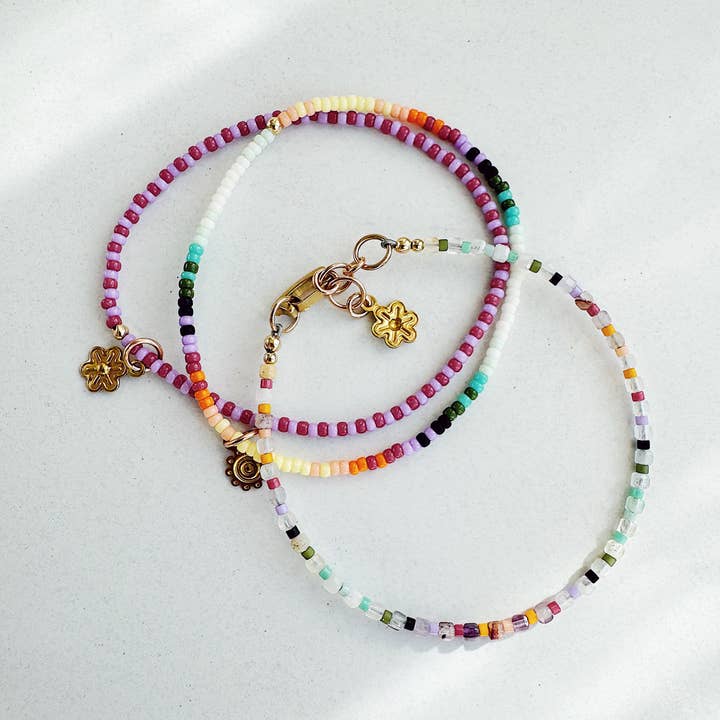 On the Lookout Jewelry - Wholesale Beaded Bracelet - Gem Gradient Bracelet - ANDROMEDA ombre / Amethyst1