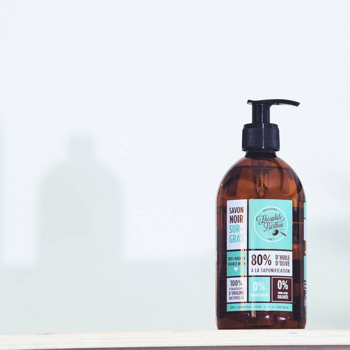 Theophile Berthon – wholesale Body wash/shower gel – SURGRAS BLACK SOAP - OLIVE POMACE OIL. PEPPERMINT6