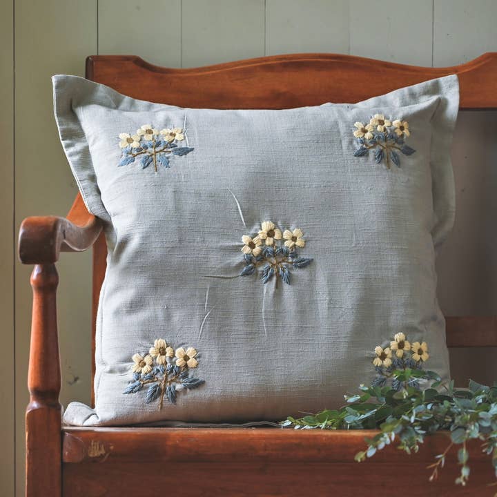 Florence Pillow (Natural) for wholesale by Galley and Fen