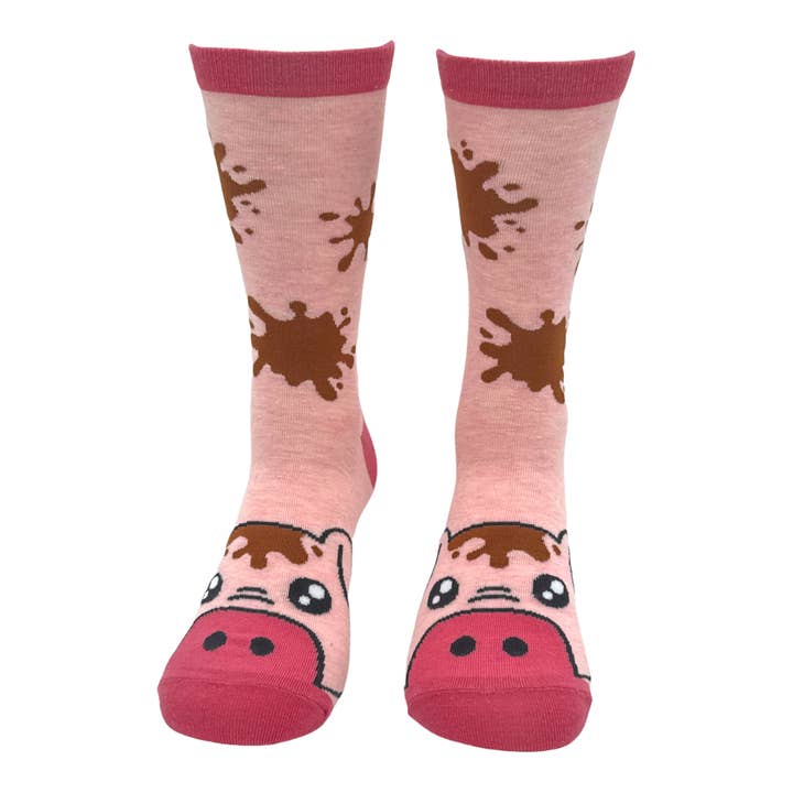 Women's Muddy Pig Socks Funny Cute Farm Animal Animal for wholesale on Faire2