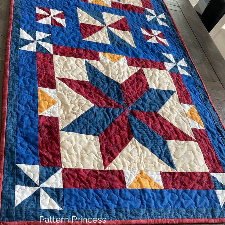 Pattern Princess - Wholesale Table Runner - Americana Star Table Runner Quilt Pattern 5