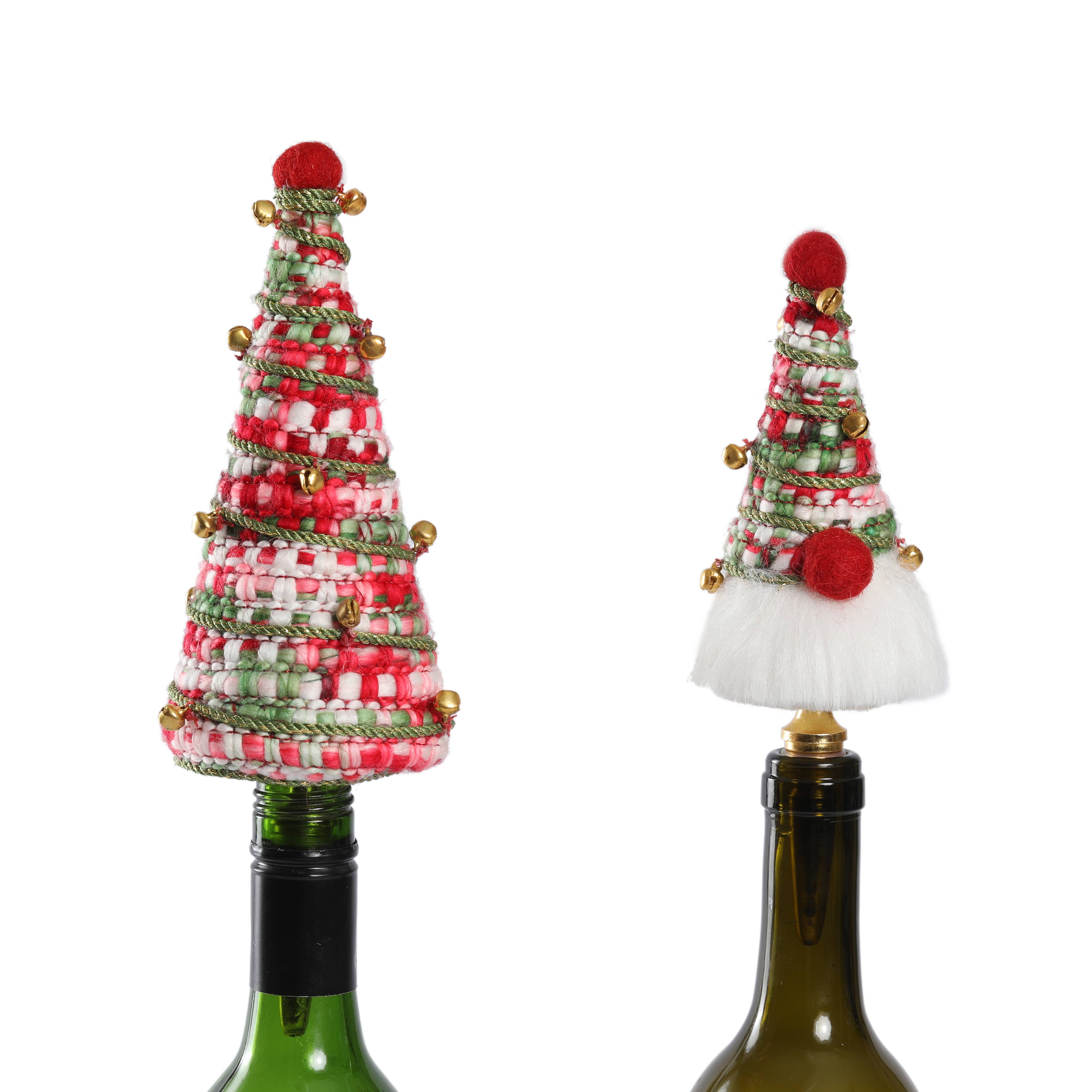 Vatican Homes - Wholesale Wine Stopper - 9" Tall Chunky Yarn Tree Bottle Stopper2