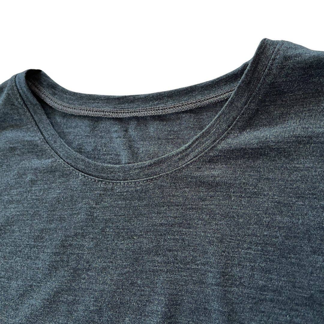 Glückskind - Wholesale T-Shirt - Men's - Men's T-shirt anthracite, merino wool & tencel (organic, bluesign)2