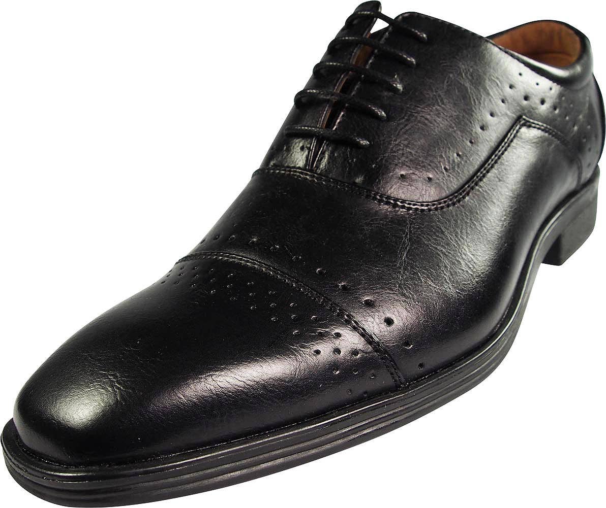 Eastern Off Price - Wholesale Oxford Shoes - Men's - Via Farinella - Mens Genuine Leather Insole Cap Toe Lace Up1