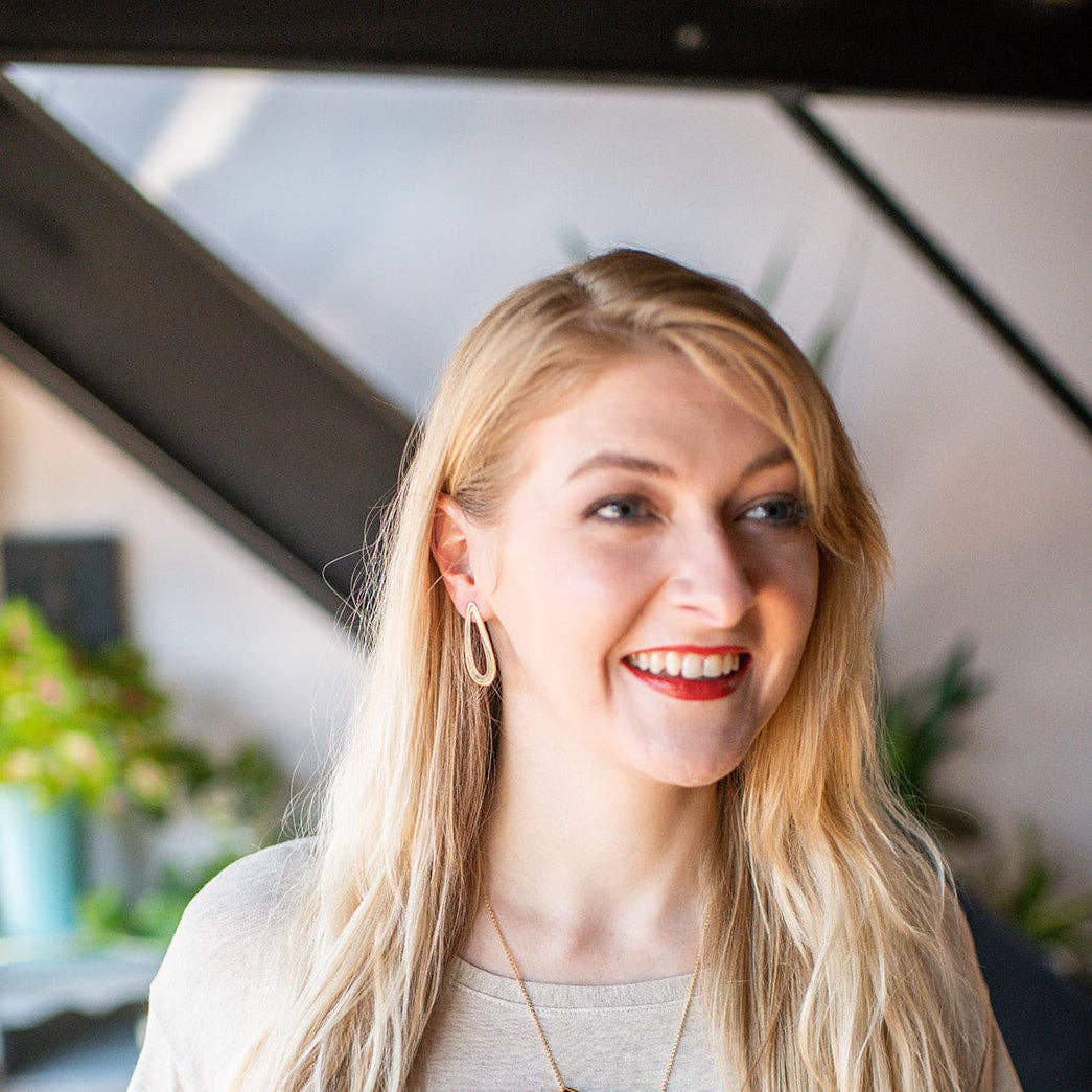 Love Lori Michelle Jewelry - Wholesale Dangle Earrings - Swoop Curved Drop Hoop Earrings1