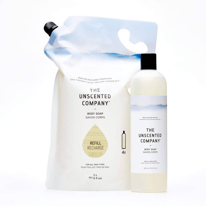 The Unscented Company - Wholesale Body Wash/Shower Gel - Body Soap - 2L Refill Pouch3