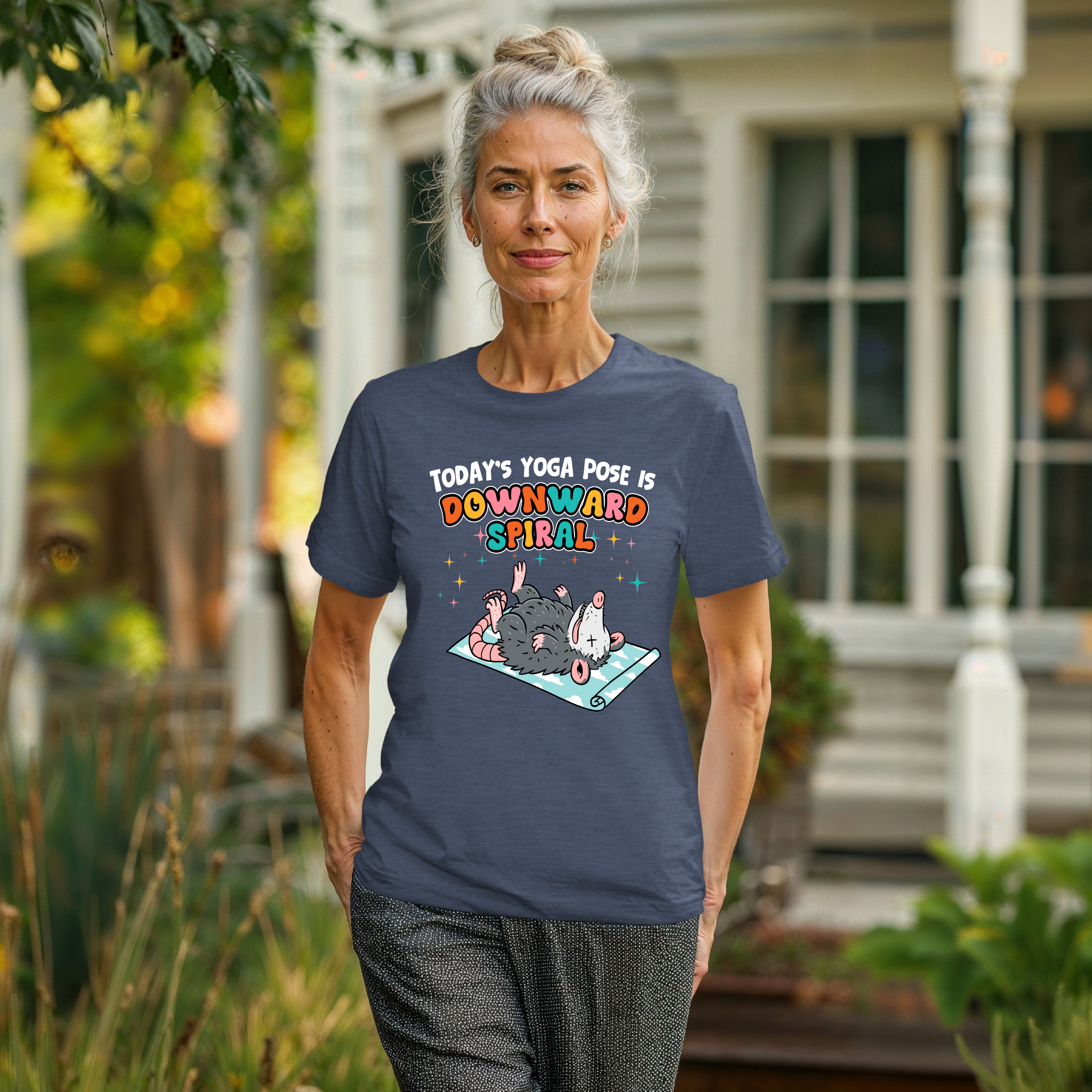 316 Legacy LLC - Wholesale T-Shirt (Graphic) - Men's - Yoga Pose Possum, Downward Spiral, Unisex, Shirt, T-shirt3