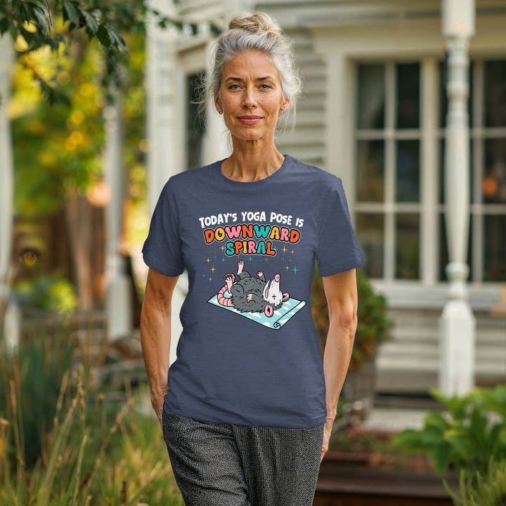 316 Legacy LLC - Wholesale T-Shirt (Graphic) - Men's - Yoga Pose Possum, Downward Spiral, Unisex, Shirt, T-shirt3