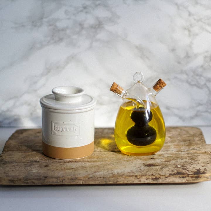 So At Nature - Wholesale Oil/vinegar dispenser - Ceramic Butter Dish & Oil and Vinegar Cruet Bundle – Kitchen Table Set3