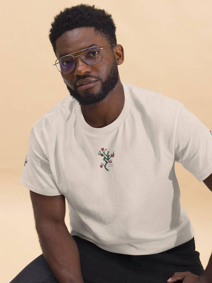 Unisex Embroidered Classic Tee for wholesale by JUX