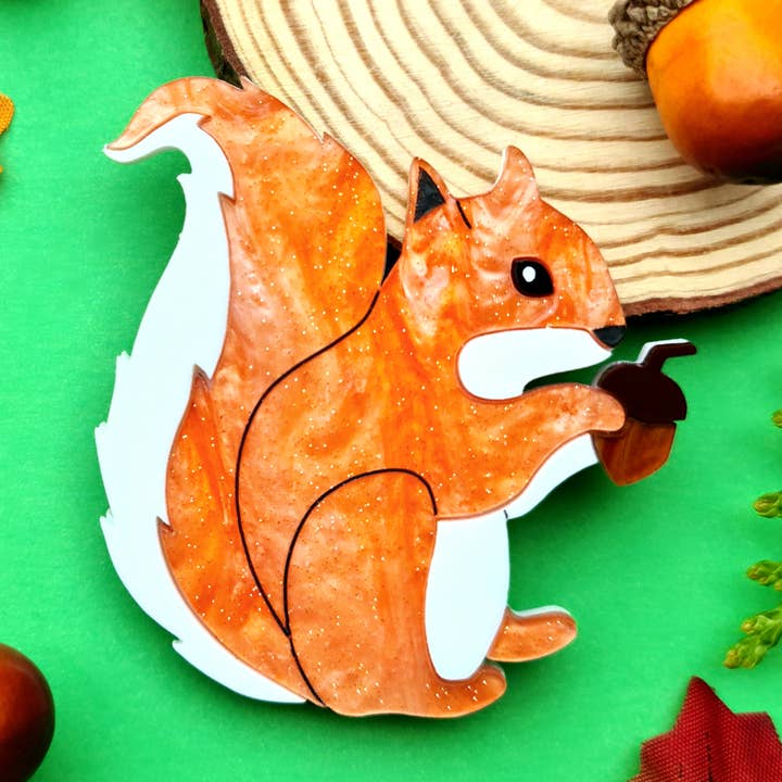 Cyril the Squirrel Brooch for wholesale by Stars & Red Roses