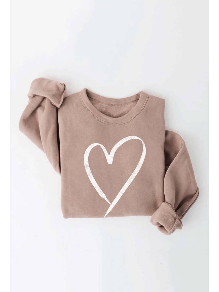 OAT COLLECTIVE - Wholesale Graphic Sweatshirt - Women's - HEART Graphic Sweatshirt2
