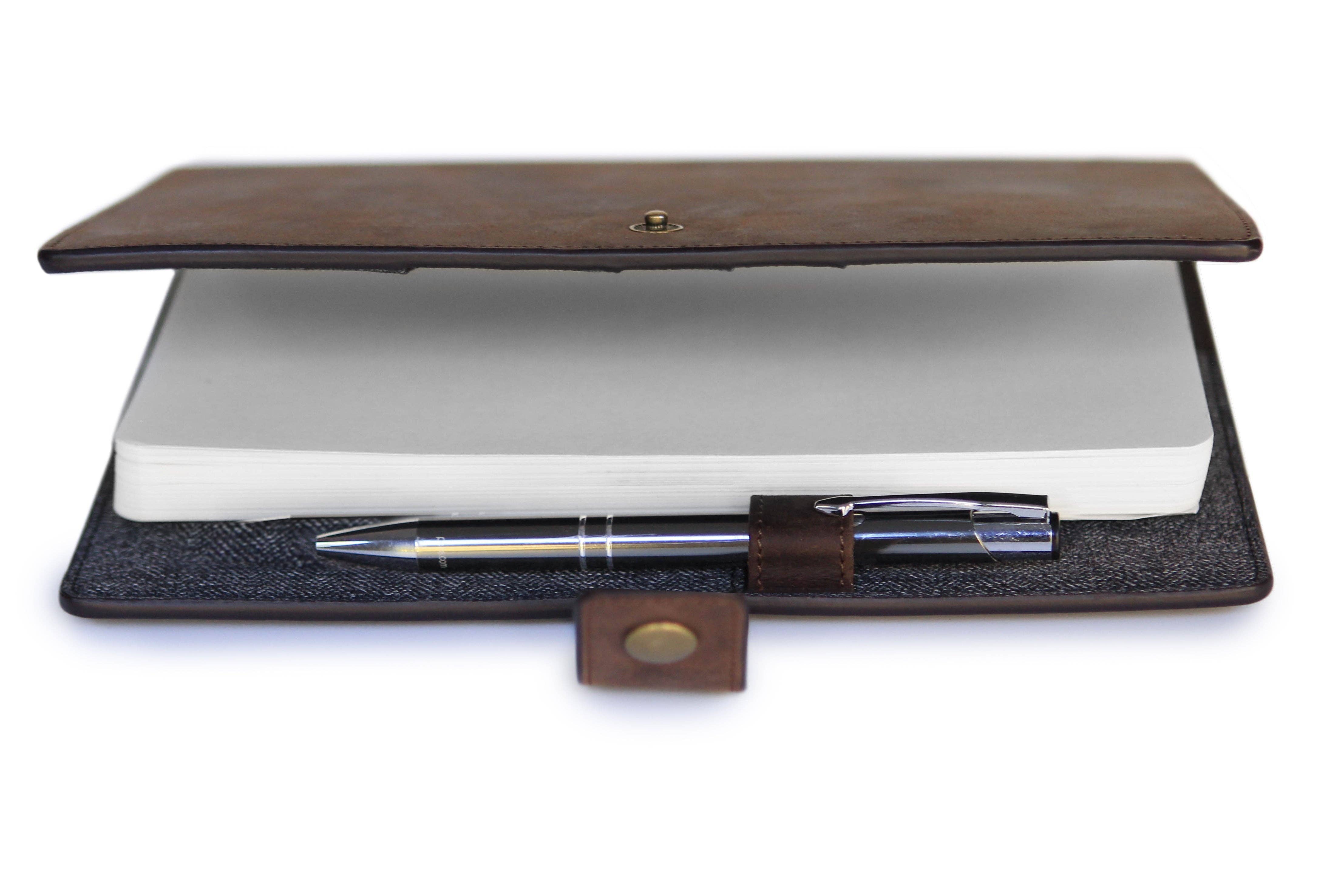 Case Elegance – Engroshandel Dagbog – Bucksaw Genopfyldelig Brun Læder Journal16