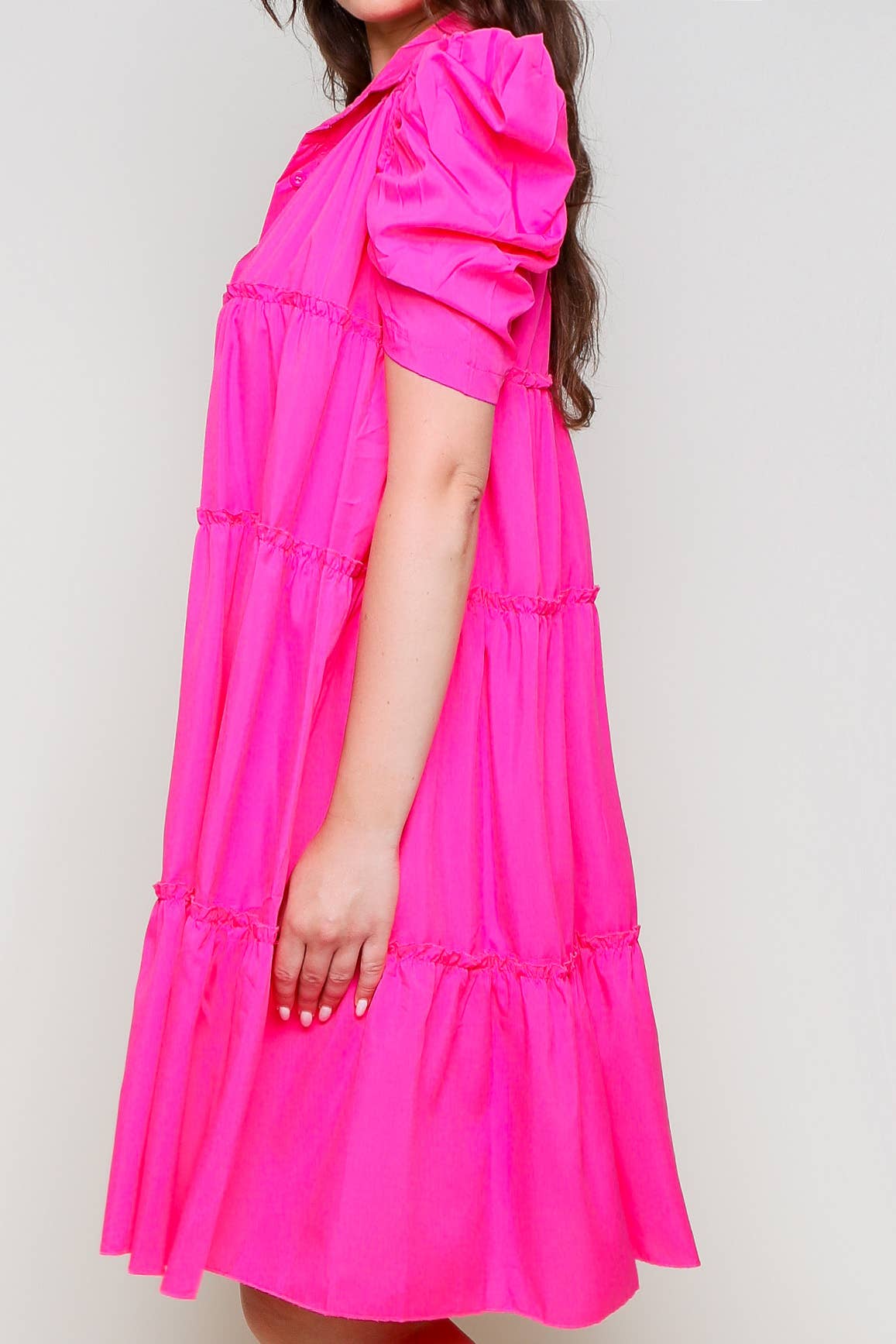 Flarix - Wholesale Dress - Women's - puff sleeve bobydoll mini dress15