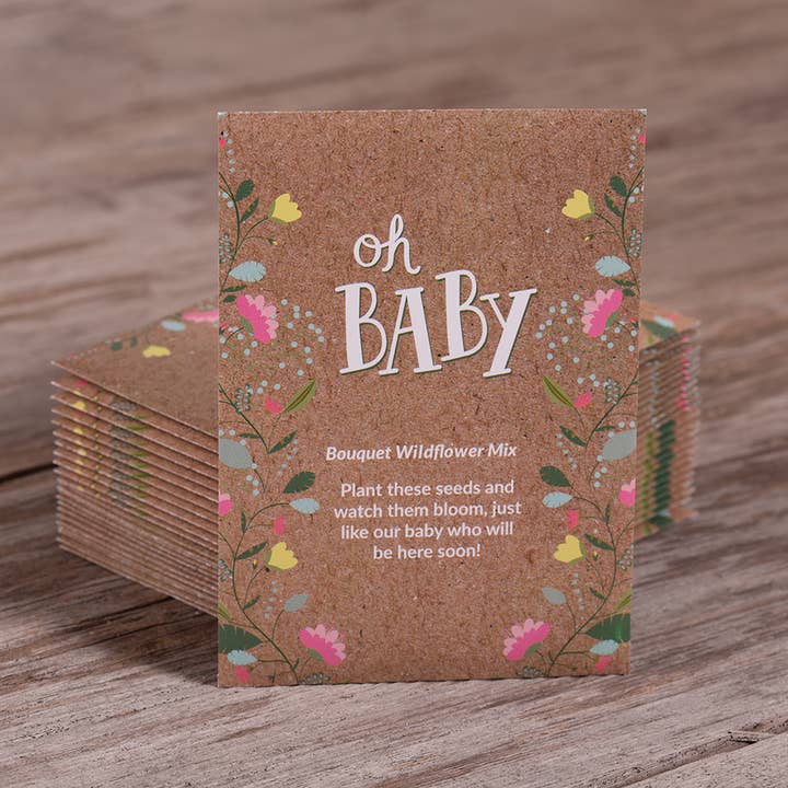Bentley Seed Co. - Wholesale Plant Seeds - Oh Baby Baby Shower Brown - Bouquet Wildflower Seed Packets6