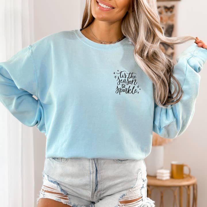 Scripted Pearl - Vente Sweat-shirt à imprimés – femme - Sweat-shirt de Noël brodé This The Season Comfort Col5