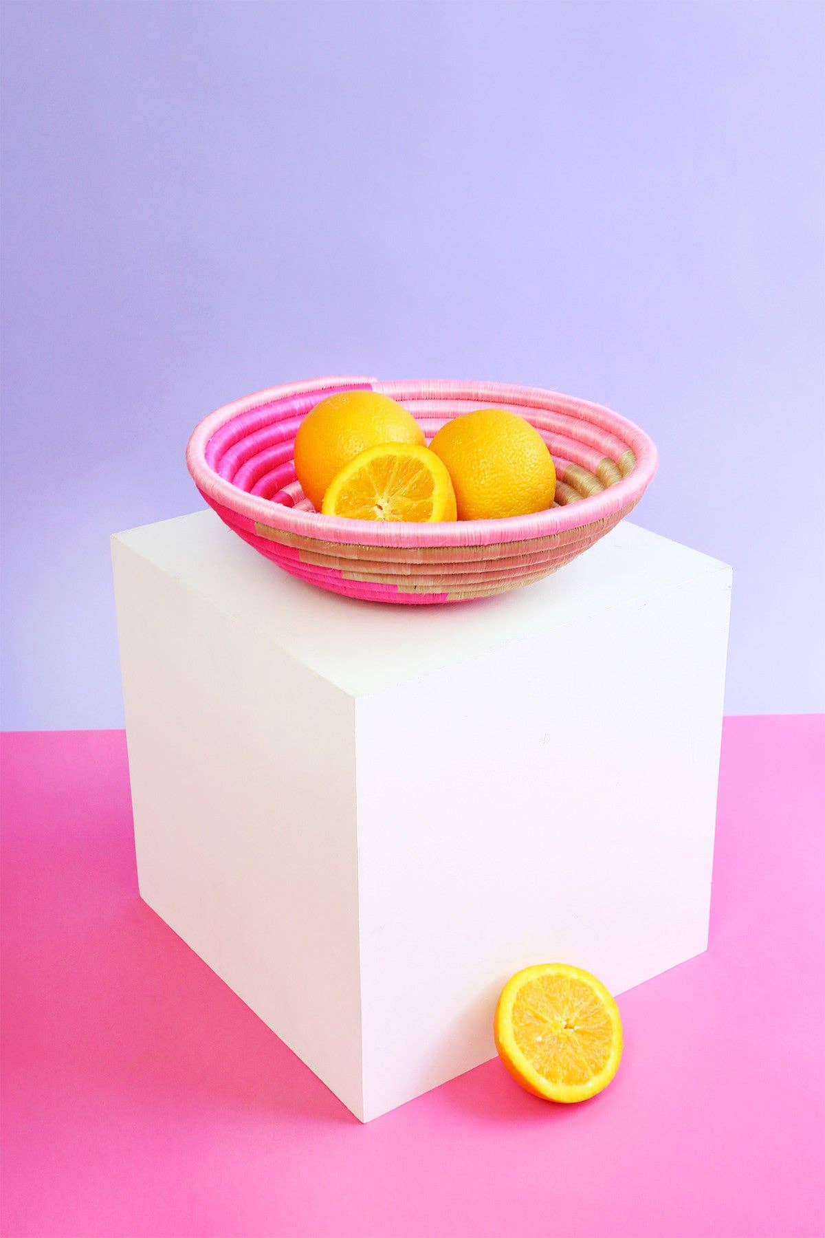 Indego Africa - Vente Assiettes/plats/bols de décoration - Swirl Plateau Rose2