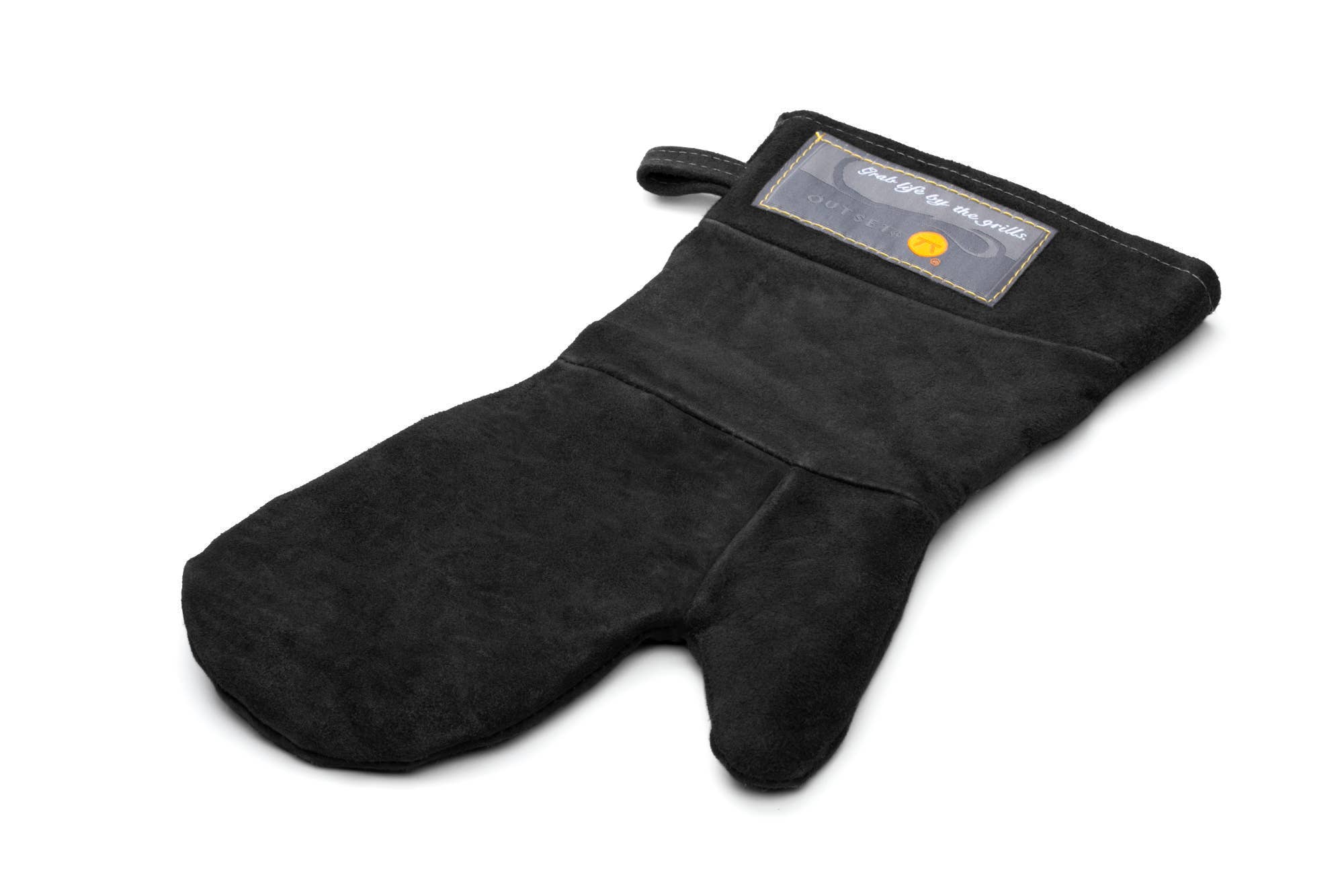 Fox Run Brands – wholesale Oven mitt/pot holder – Outset Black Leather Grill Mitt, 8.5” x 17”3