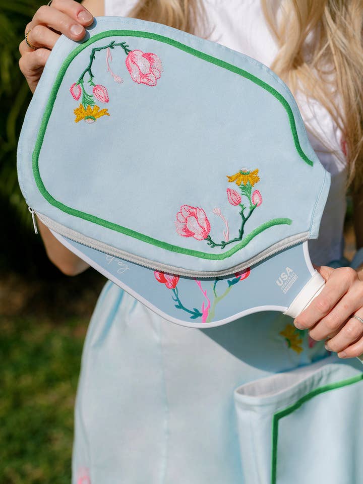 la point + Fanm Mon sea glass pickleball paddle and cover for wholesale by la point