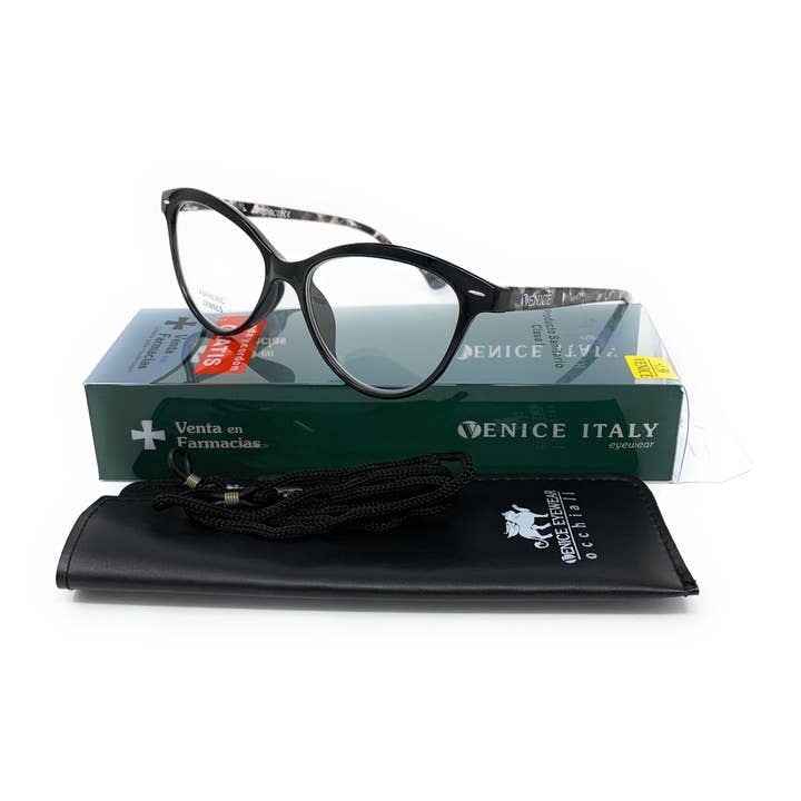 Gafas Venice Eyewear - Wholesale Eyeglasses - Women's - 3.- ZENNY BLACK model reading glasses with Blue Light for women3