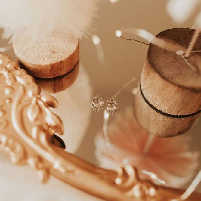 Mauve Jewelry Co. - Wholesale Huggie Earrings - Ivy Diamond Hoops6