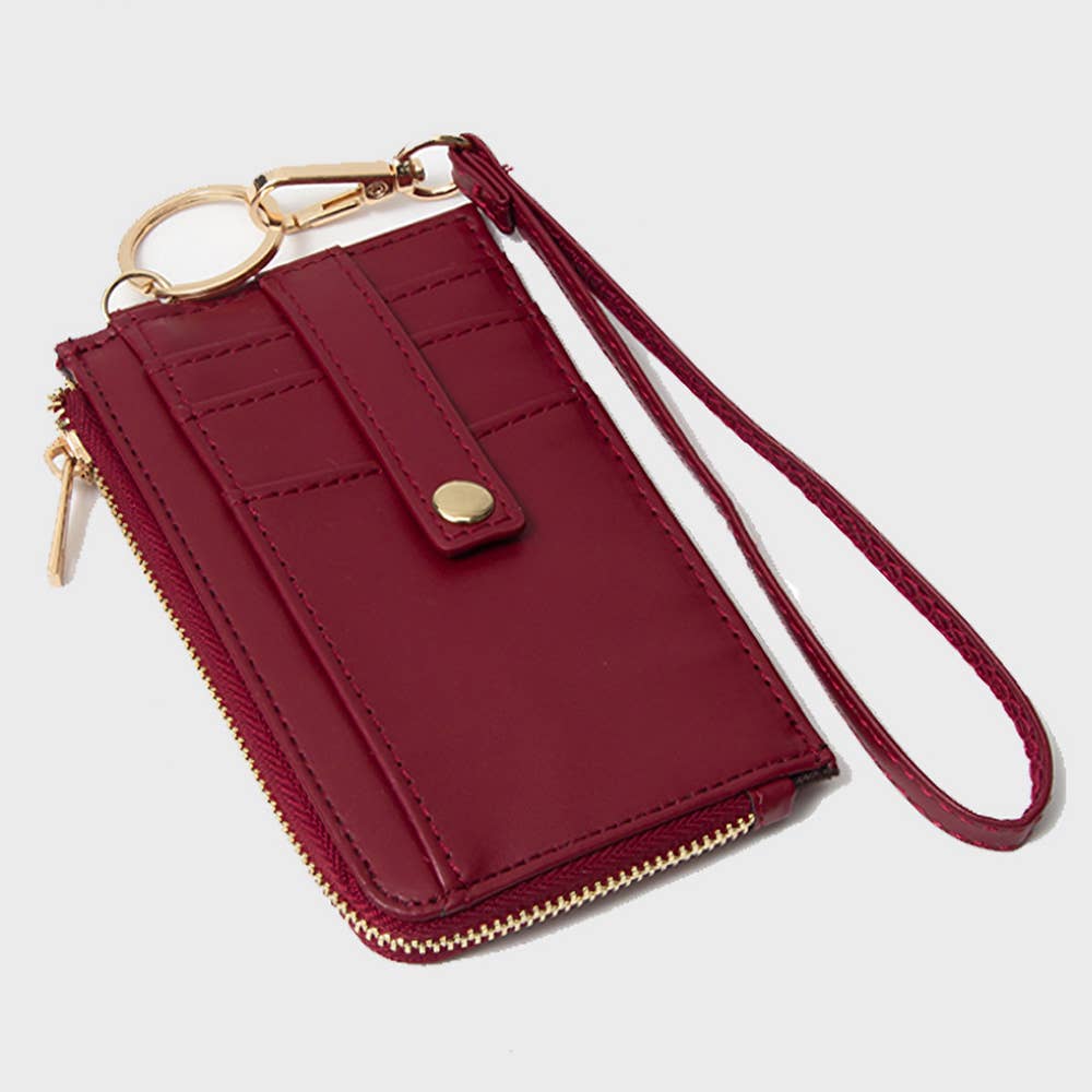 Sensibling Corp. - Wholesale Wristlet - Faux Leather Basket Weave Flat Card Holder Wallet Wristlet3