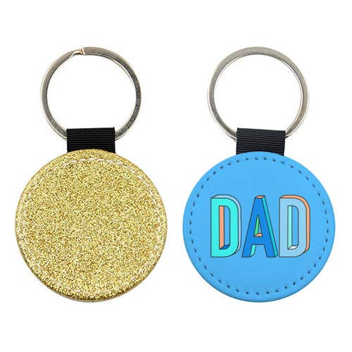 Keyrings 'Dad In Hand Drawn 3D Text' for wholesale by ART WOW