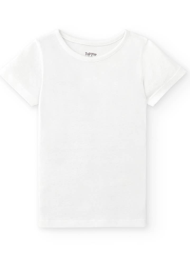 Camiseta interior blanca de niño de algodón orgánico for wholesale by Charanga