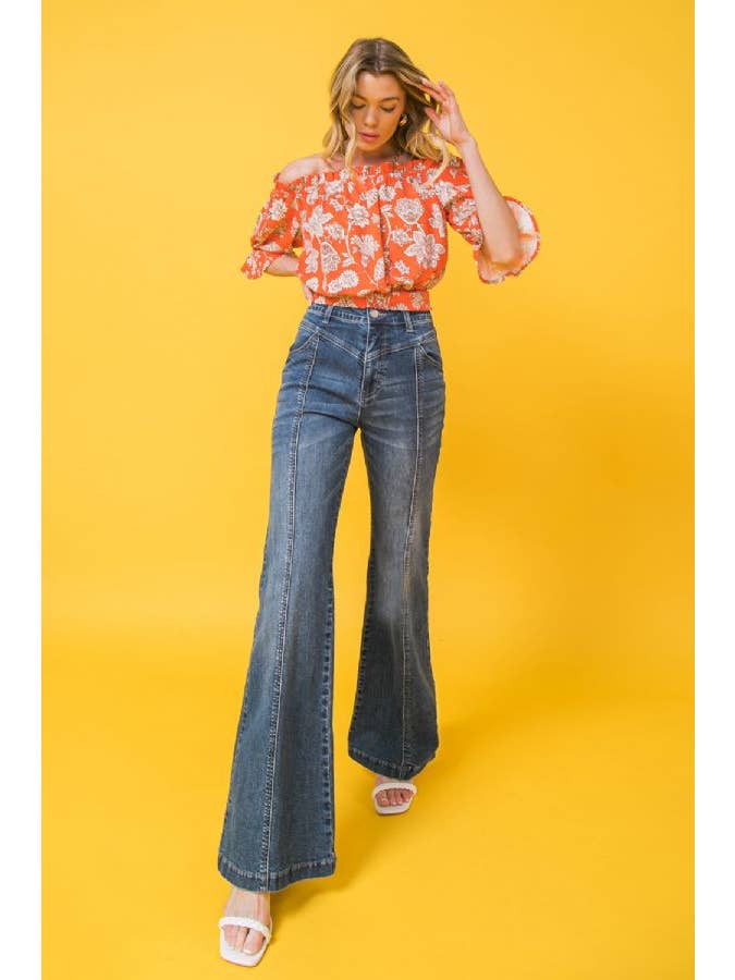 MEDIUM INDIGO A DENIM PANT-JP5742. for wholesale on Faire