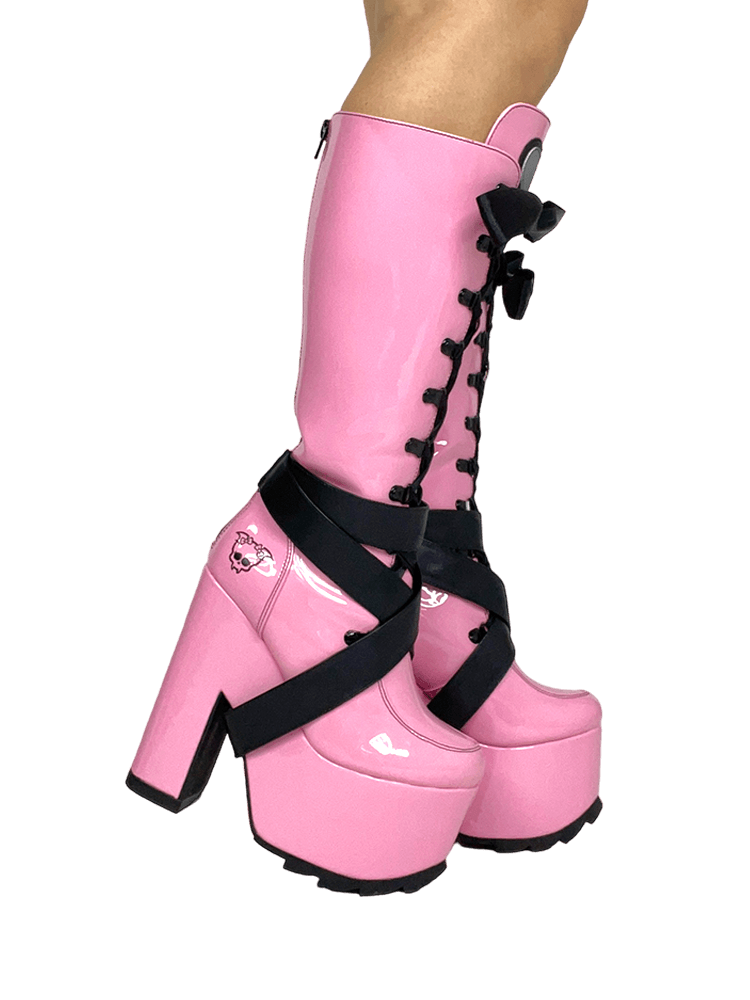 YRU Shoes – Engroshandel Støvler - Dame – VAMP - PINK/BLACK2