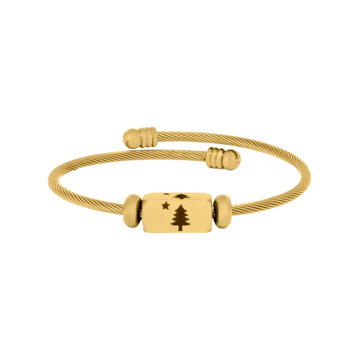 DRAPEAU DU MAINE À MANCHETTE EXTENSIBLE BAILEY GOLD pour la vente par Butler Hill