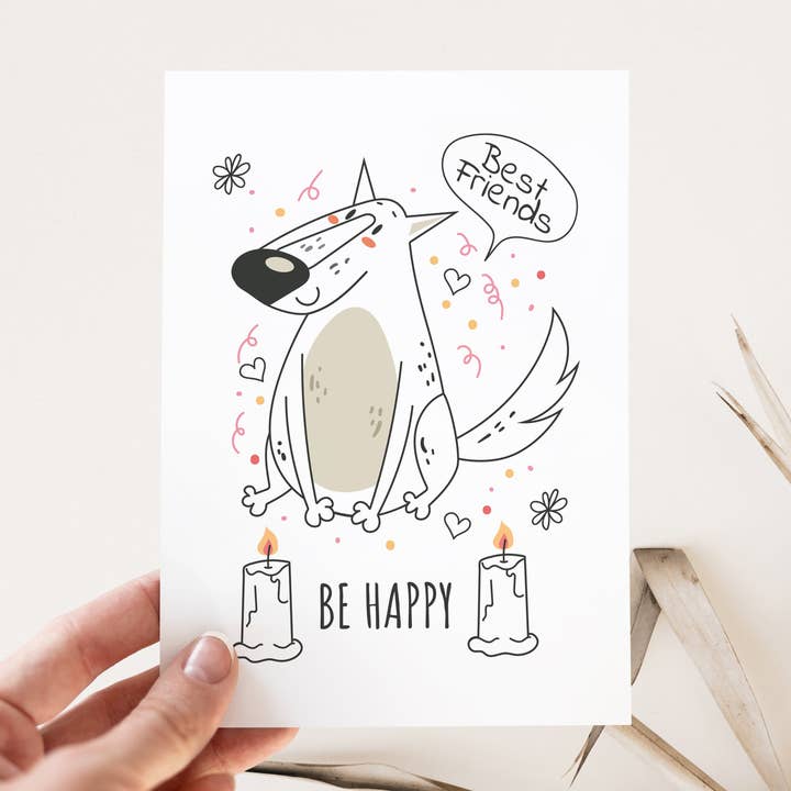 Best Friends Geburtstagskarte — PC49 für den Großhandel von Printii Cards