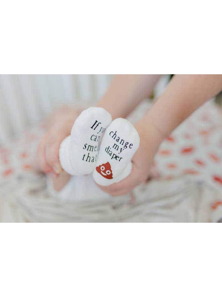 Dorothy’s Reason – Engroshandel Sokker - Baby – Hvis du kan lugte, at ændre min ble baby sokker | Quirky4