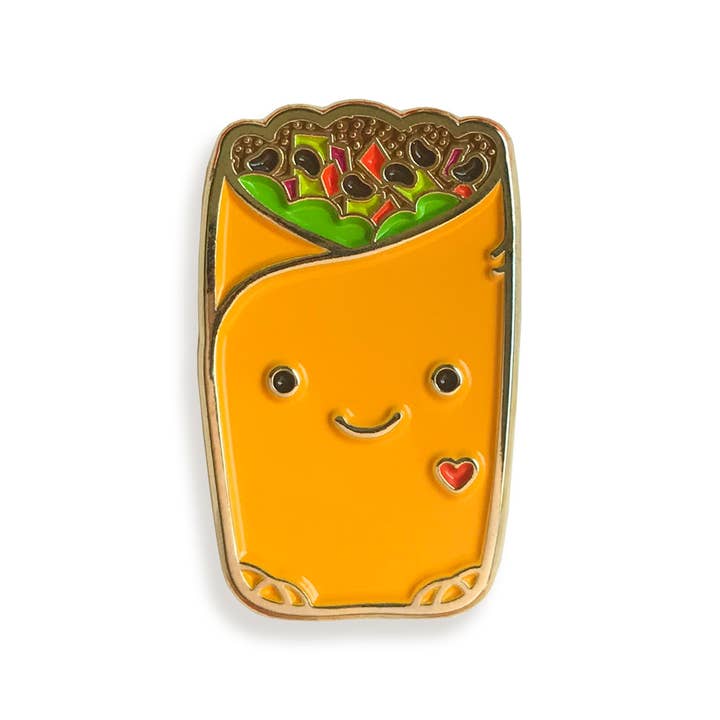 Night Owl Paper Goods - Wholesale Keychain - Unisex - Taco & Burrito Keychain & Enamel Pin Gift Set - Foodie Gift