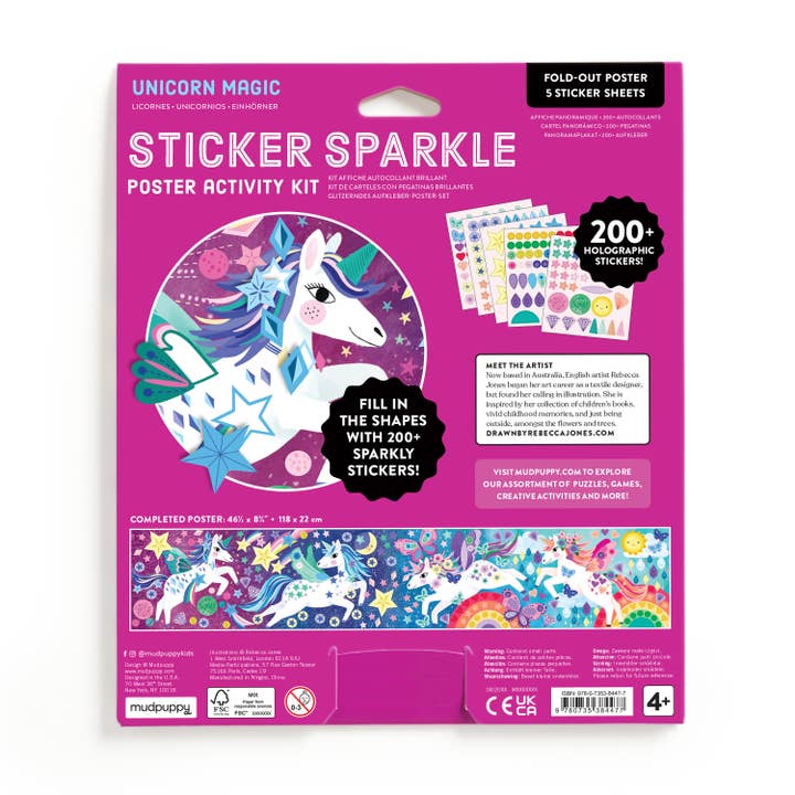 Chronicle Books - Wholesale Sticker - Kids & Baby - Unicorn Magic Sticker Sparkle Poster Activity Kit