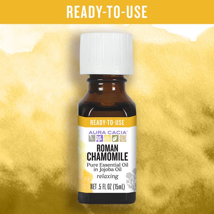 Ready To Use Roman Chamomile Essential Oil In Jojoba Oil for wholesale by Aura Cacia